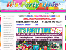 Tablet Screenshot of itspartytime.co.za
